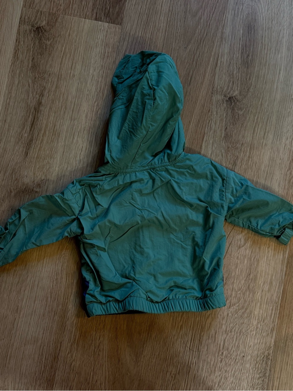 Carter's Green and Navy Hooded Windbreaker Jacket - Picture 4 of 4